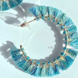 Kendra Scott Evie Gold Hoop Earrings in Turquoise